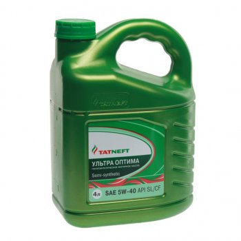 1 699 р. Масло моторное Ультра-Оптима API SL/CF 5W40 п/синт.4л ТАТНЕФТЬ ТАТНЕФТЬ 4650229680604 ТАТНЕФТЬ 4650229680604  с доставкой в г. Пермь. Увеличить фотографию 1