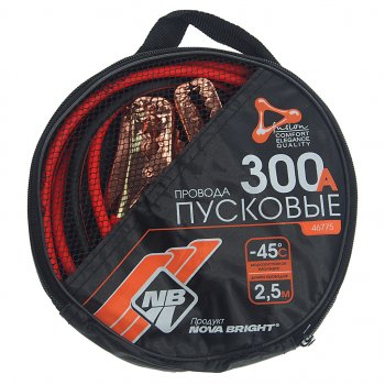 599 р. Провода для прикуривания 300А 2.5м Fusion NOVA BRIGHT NOVA BRIGHT 46775  с доставкой в г. Пермь. Увеличить фотографию 1