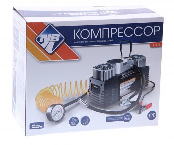 3 599 р. Компрессор автомобильный 75лмин. 10атм. 25А 12V на клеммы АКБ NOVA BRIGHT NOVA BRIGHT 47112  с доставкой в г. Пермь. Увеличить фотографию 3