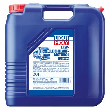 24 999 р. Масло моторное LKW-LEICHTLAUF 10W40 синт.20л LIQUI MOLY LIQUI MOLY 4743  с доставкой в г. Пермь. Увеличить фотографию 1