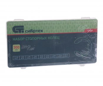 639 р. Набор стопорных колец в отверстие 1.5-22мм 300шт. СИБРТЕХ СИБРТЕХ 47601  с доставкой в г. Пермь. Увеличить фотографию 2