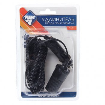349 р. Удлинитель прикуривателя 12-24V 4м NOVA BRIGHT NOVA BRIGHT 47751  с доставкой в г. Пермь. Увеличить фотографию 1