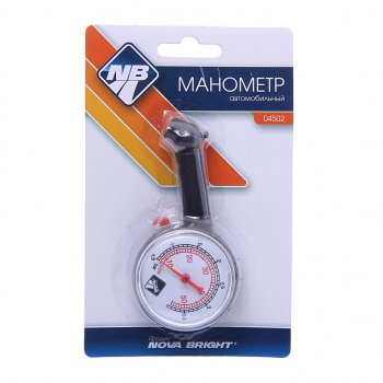 112 р. Манометр шинный механический 3.5атм. NOVA BRIGHT NOVA BRIGHT 47755  с доставкой в г. Пермь. Увеличить фотографию 1