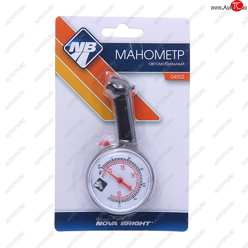 112 р. Манометр шинный механический 3.5атм. NOVA BRIGHT NOVA BRIGHT 47755  с доставкой в г. Пермь