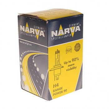 539 р. Лампа 12V H4 6055W P43t-38 +90% Range Power NARVA NARVA 480033000  с доставкой в г. Пермь. Увеличить фотографию 2