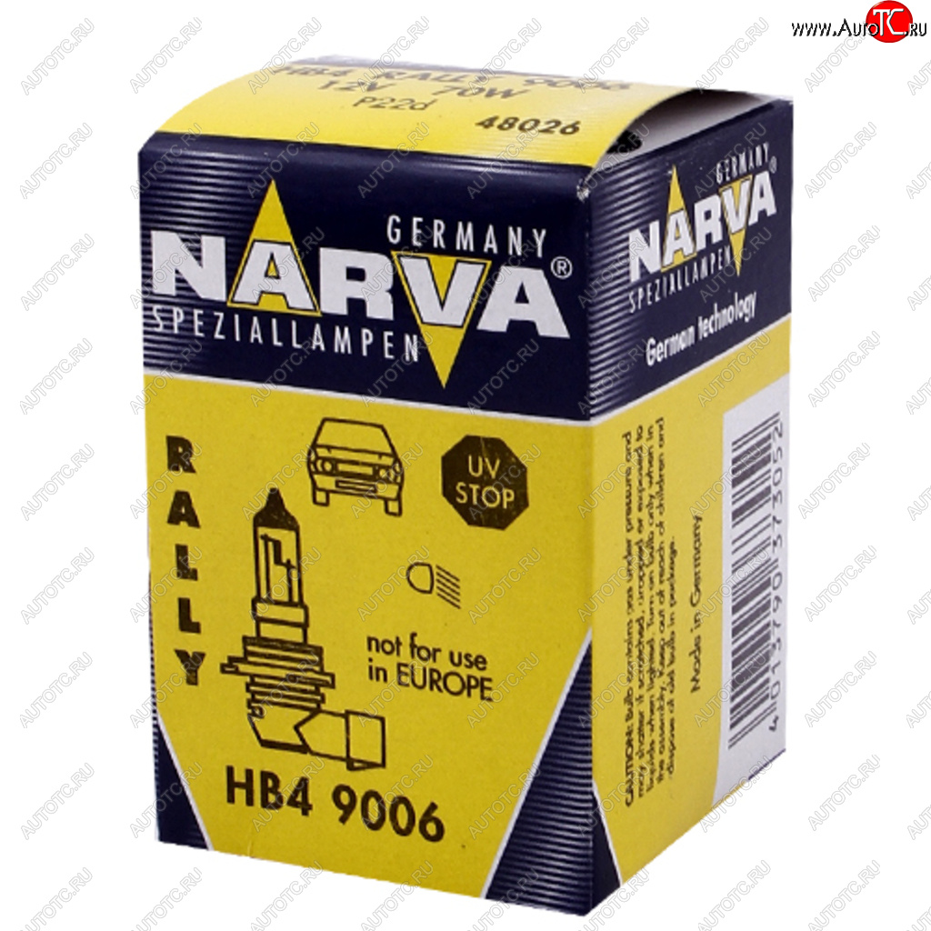 549 р. Лампа 12V HB4 70W P22d Rallye NARVA NARVA 480263000  с доставкой в г. Пермь