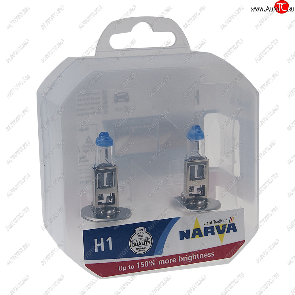 1 439 р. Лампа 12V H1 55W P14.5s +150% бокс (2шт.) Range Power 150 NARVA NARVA 480682100  с доставкой в г. Пермь
