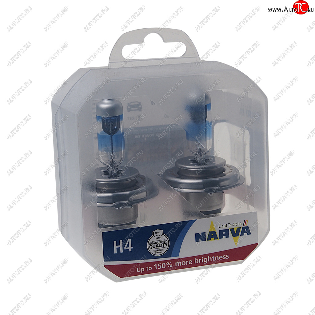 1 579 р. Лампа 12V H4 6055W P43t +150% бокс (2шт.) Range Power 150 NARVA NARVA 480692100  с доставкой в г. Пермь