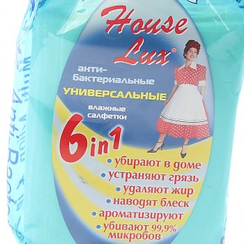 180 р. Салфетка влажная универсальная 25х12см в мягкой упаковке 80шт. HOUSE LUX АВАНГАРД 48261  с доставкой в г. Пермь. Увеличить фотографию 2