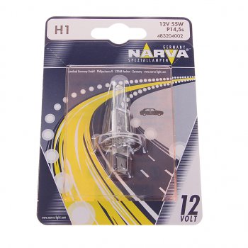 206 р. Лампа 12V H1 55W P14.5s блистер (1шт.) Standard NARVA NARVA 483204000  с доставкой в г. Пермь. Увеличить фотографию 1