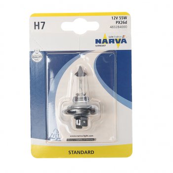 359 р. Лампа 12V H7 55W PX26d блистер (1шт.) Standard NARVA NARVA 483284000  с доставкой в г. Пермь. Увеличить фотографию 1
