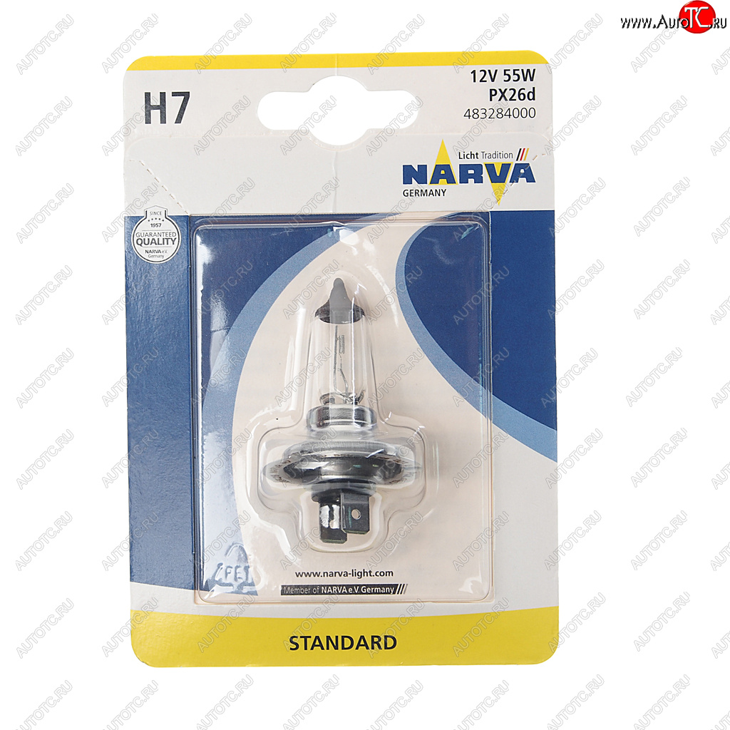 359 р. Лампа 12V H7 55W PX26d блистер (1шт.) Standard NARVA NARVA 483284000  с доставкой в г. Пермь