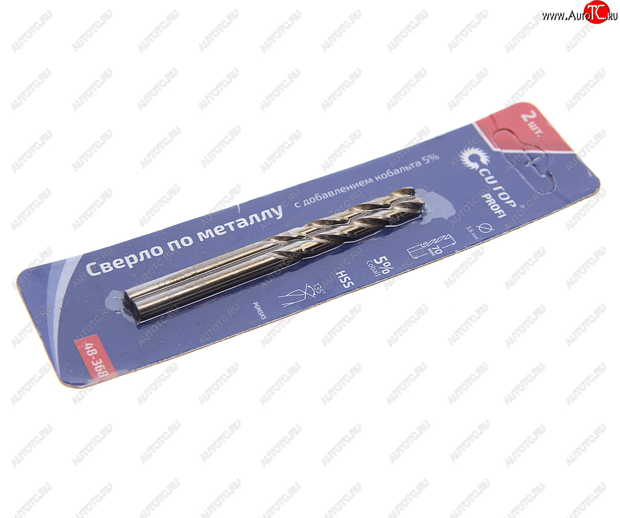 212 р. Сверло по металлу 3.6х70мм HSS Cobalt CUTOP CUTOP 48-368  с доставкой в г. Пермь