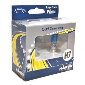 1 189 р. Лампа 12V H7 55W PX26d 4500K бокс (2шт.) Range Power White NARVA NARVA 486072100  с доставкой в г. Пермь. Увеличить фотографию 1