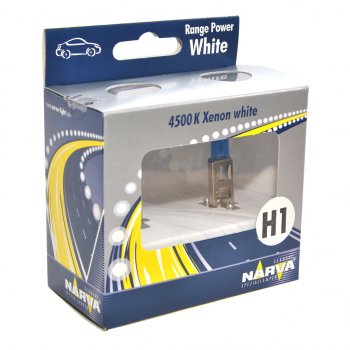 899 р. Лампа 12V H1 55W P14.5s 4500K бокс (2шт.) Range Power White NARVA NARVA 486412100  с доставкой в г. Пермь. Увеличить фотографию 1