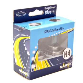 1 259 р. Лампа 12V H4 6055W P43t-38 +50% бокс (2шт.) Range Power Blue+ NARVA NARVA 486772100  с доставкой в г. Пермь. Увеличить фотографию 1