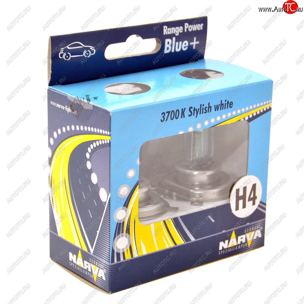1 259 р. Лампа 12V H4 6055W P43t-38 +50% бокс (2шт.) Range Power Blue+ NARVA NARVA 486772100  с доставкой в г. Пермь