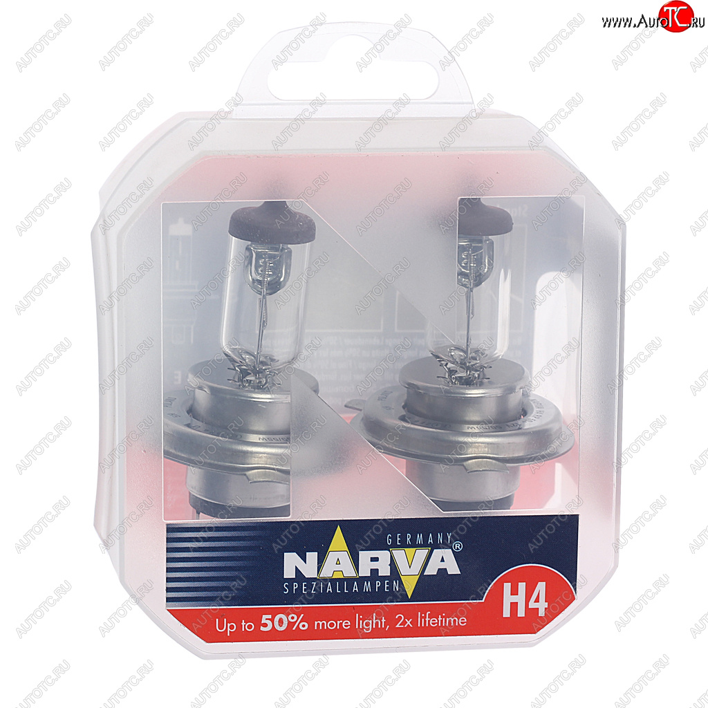 679 р. Лампа 12V H4 6055W P43t-38 +50% бокс (2шт.) Range Power 50+ NARVA NARVA 488612100  с доставкой в г. Пермь