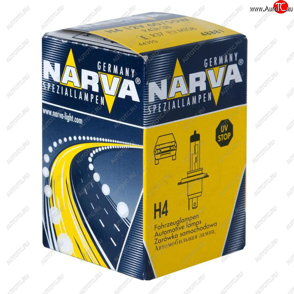 215 р. Лампа 12V H4 6055W P43t-38 Standard NARVA NARVA 488813000  с доставкой в г. Пермь