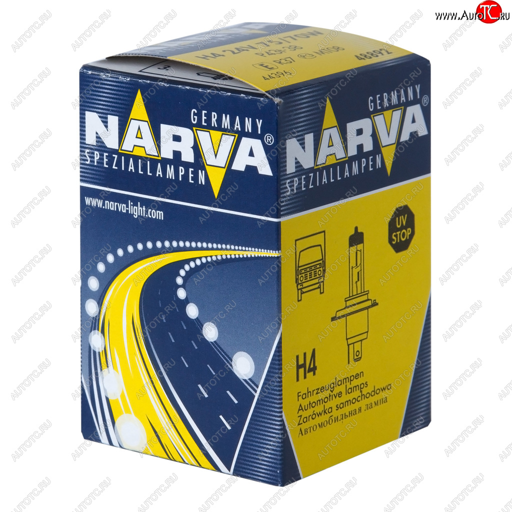 359 р. Лампа 24V H4 7570W P43t-38 Standard NARVA NARVA 488923000  с доставкой в г. Пермь