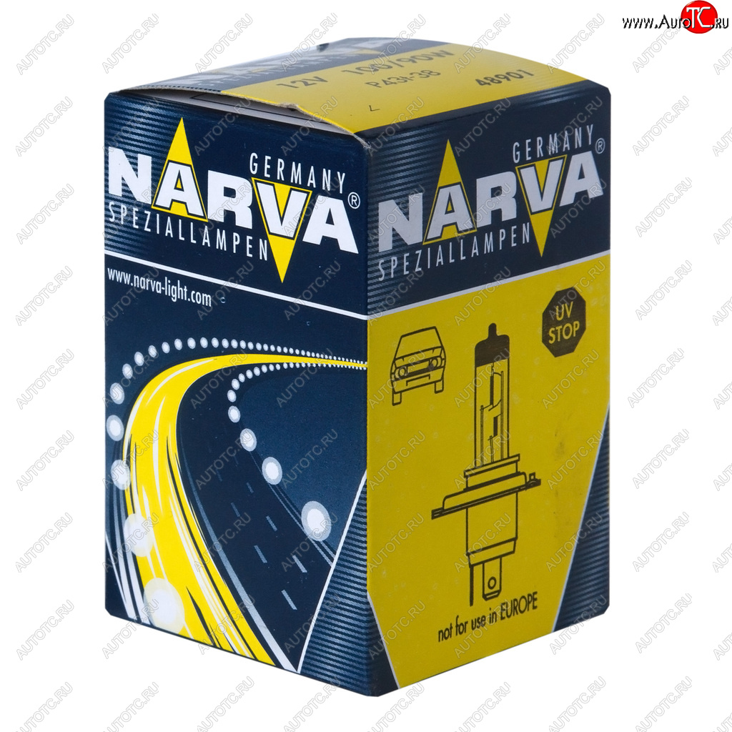 389 р. Лампа 12V H4 10090W P43t-38 Rallye NARVA NARVA 489013000  с доставкой в г. Пермь