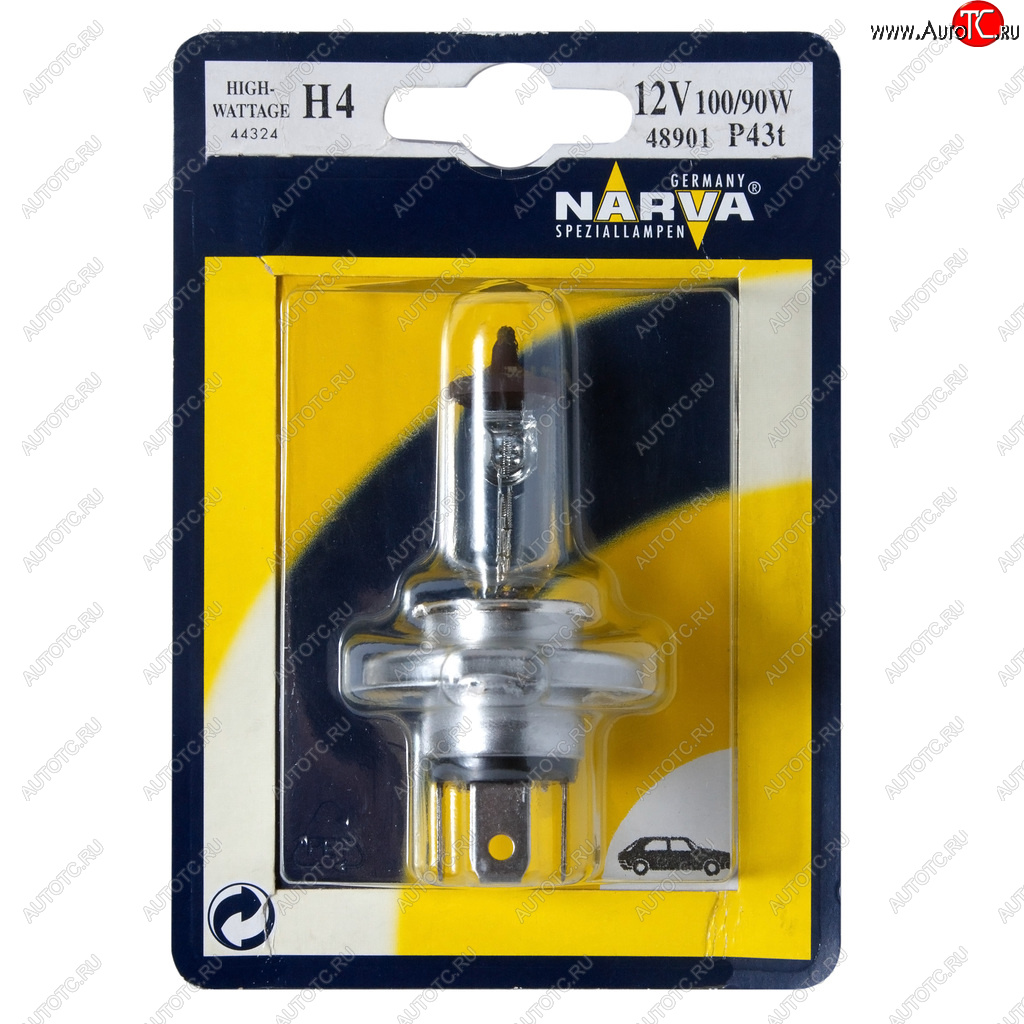 389 р. Лампа 12V H4 10090W P43t-38 блистер (1шт.) Rallye NARVA NARVA 489014000  с доставкой в г. Пермь