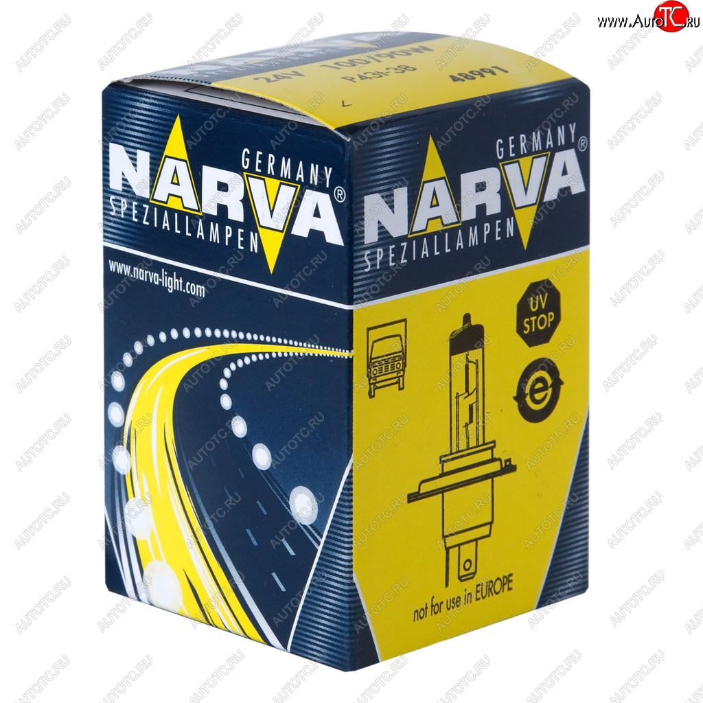 499 р. Лампа 24V H4 10090W P43t-38 Rallye NARVA NARVA 489913000  с доставкой в г. Пермь
