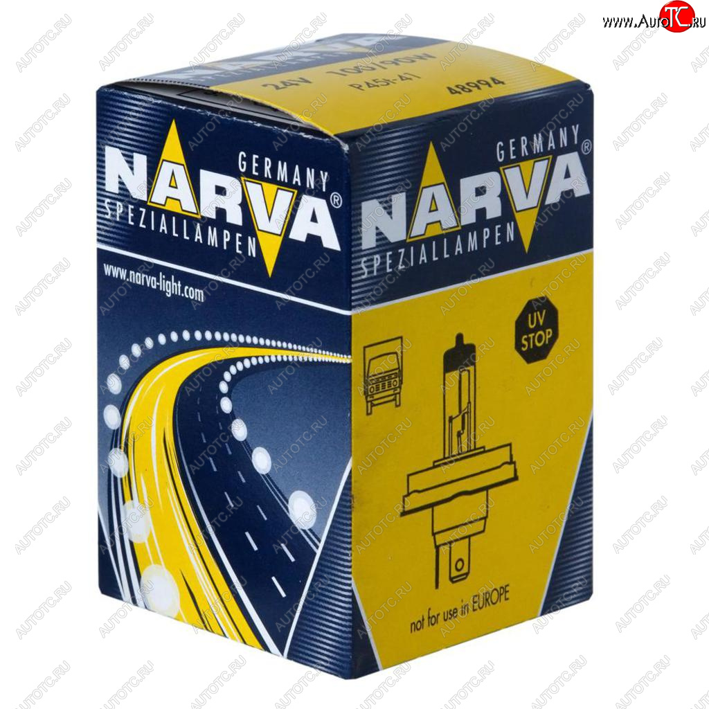 499 р. Лампа 24V H4 10090W P45t-41 Rallye NARVA NARVA 489943000  с доставкой в г. Пермь