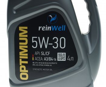 2 279 р. Масло моторное A3B4 5W30 синт.4л REINWELL REINWELL 4974  с доставкой в г. Пермь. Увеличить фотографию 2