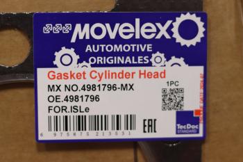 1 879 р. Прокладка головки блока КАМАЗ-6520-19 дв.CUMMINS ISLe MOVELEX MOVELEX 4981796-mx  с доставкой в г. Пермь. Увеличить фотографию 5
