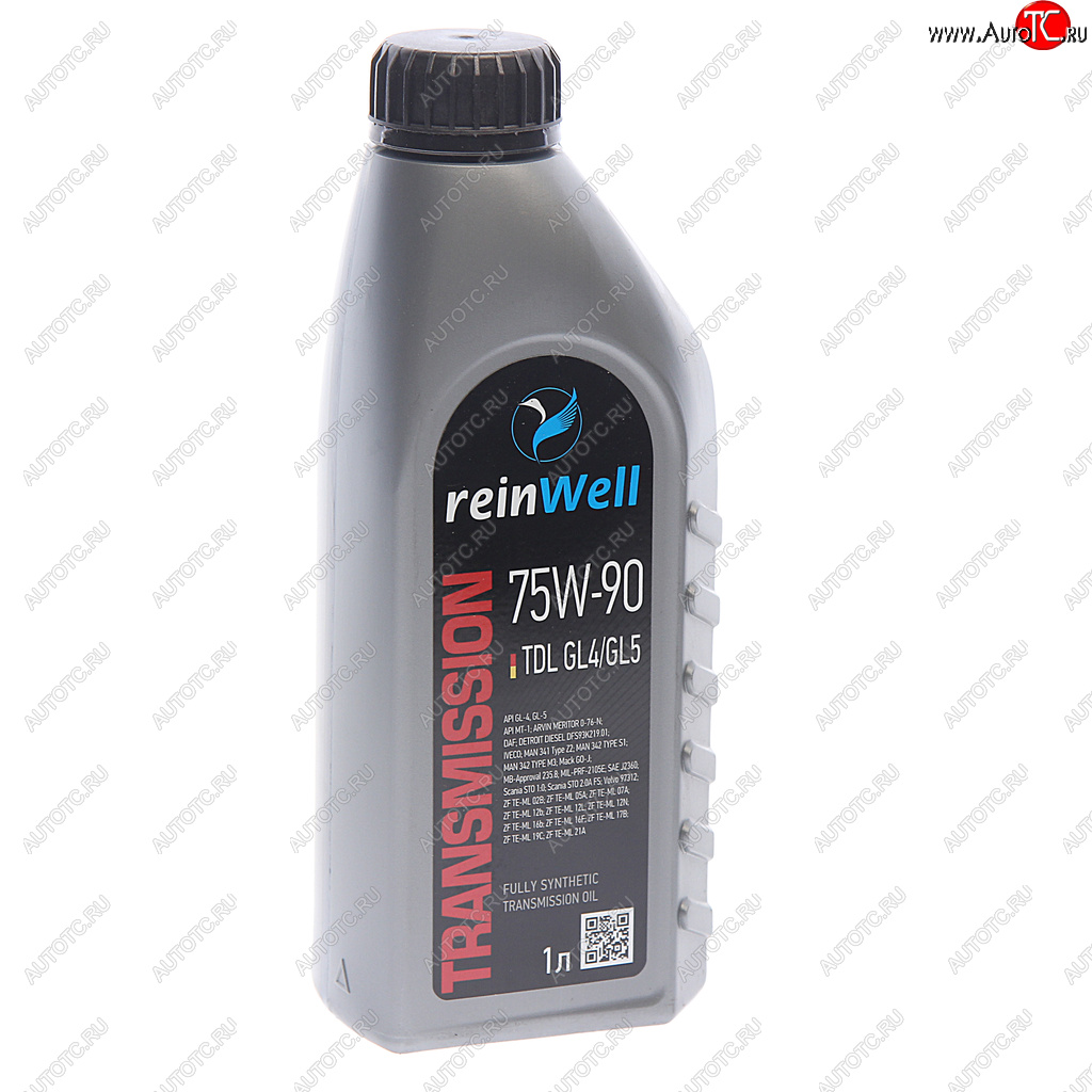 1 359 р. Масло трансмиссионное TDL 75W90 GL-45 синт.1л REINWELL REINWELL 4999  с доставкой в г. Пермь