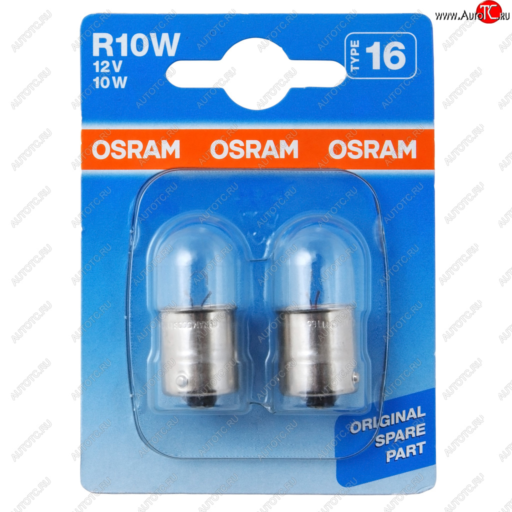 144 р. Лампа 12V R10W BA15s блистер (2шт.) OSRAM OSRAM 5008-02b  с доставкой в г. Пермь