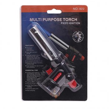 439 р. Горелка газовая под цанговый баллон с пьезоподжигом TORCH 504c  с доставкой в г. Пермь. Увеличить фотографию 1