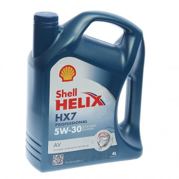 3 299 р. Масло дизельное HELIX PROFESSIONAL HX-7 AV 5W30 псинт.4л SHELL SHELL 5055107433791  с доставкой в г. Пермь. Увеличить фотографию 1