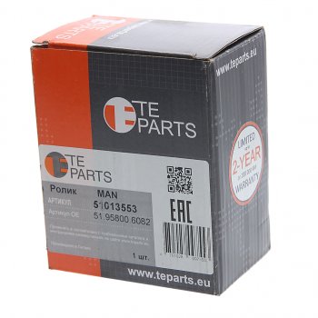 4 299 р. Ролик приводного ремня MAN Lions обводной (ролик металл) TE PARTS TE PARTS 51013553  с доставкой в г. Пермь. Увеличить фотографию 3
