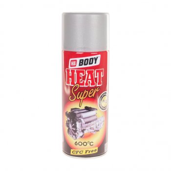 1 189 р. Краска термостойкая до +600C серебристая аэрозоль 400мл HEAT SUPER T418 BODY BODY 5120800000  с доставкой в г. Пермь. Увеличить фотографию 1
