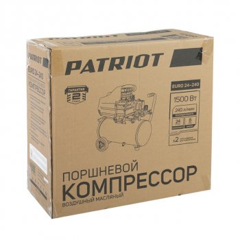 14 549 р. Компрессор пневматический 220В 1.5кВт 8атм. 240лмин. ресивер-24л PATRIOT PATRIOT 525306365  с доставкой в г. Пермь. Увеличить фотографию 10