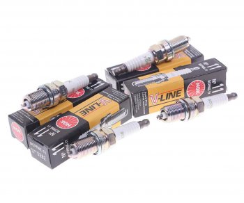 299 р. Свеча зажигания ВАЗ-2112 V-LINE №11 (1шт.) NGK NGK 5282  с доставкой в г. Пермь. Увеличить фотографию 1