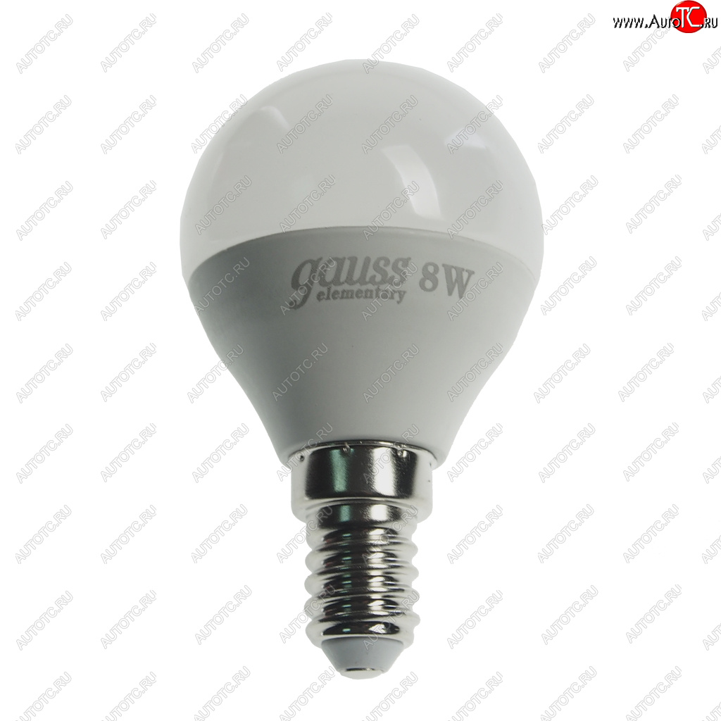 130 р. Лампа светодиодная E14 G45 8W (75W) 220V холодный GAUSS GAUSS 53128  с доставкой в г. Пермь