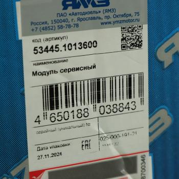 45 749 р. Модуль ЯМЗ-53445 сервисный ПАЗ под ТНВД (2000 БАР) АВТОДИЗЕЛЬ ЯМЗ 53445.1013600  с доставкой в г. Пермь. Увеличить фотографию 8