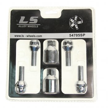 969 р. Болт колеса М12х1.5х27 секретки конус 2 ключа LS WHEELS LS WHEELS 54705sp  с доставкой в г. Пермь. Увеличить фотографию 1