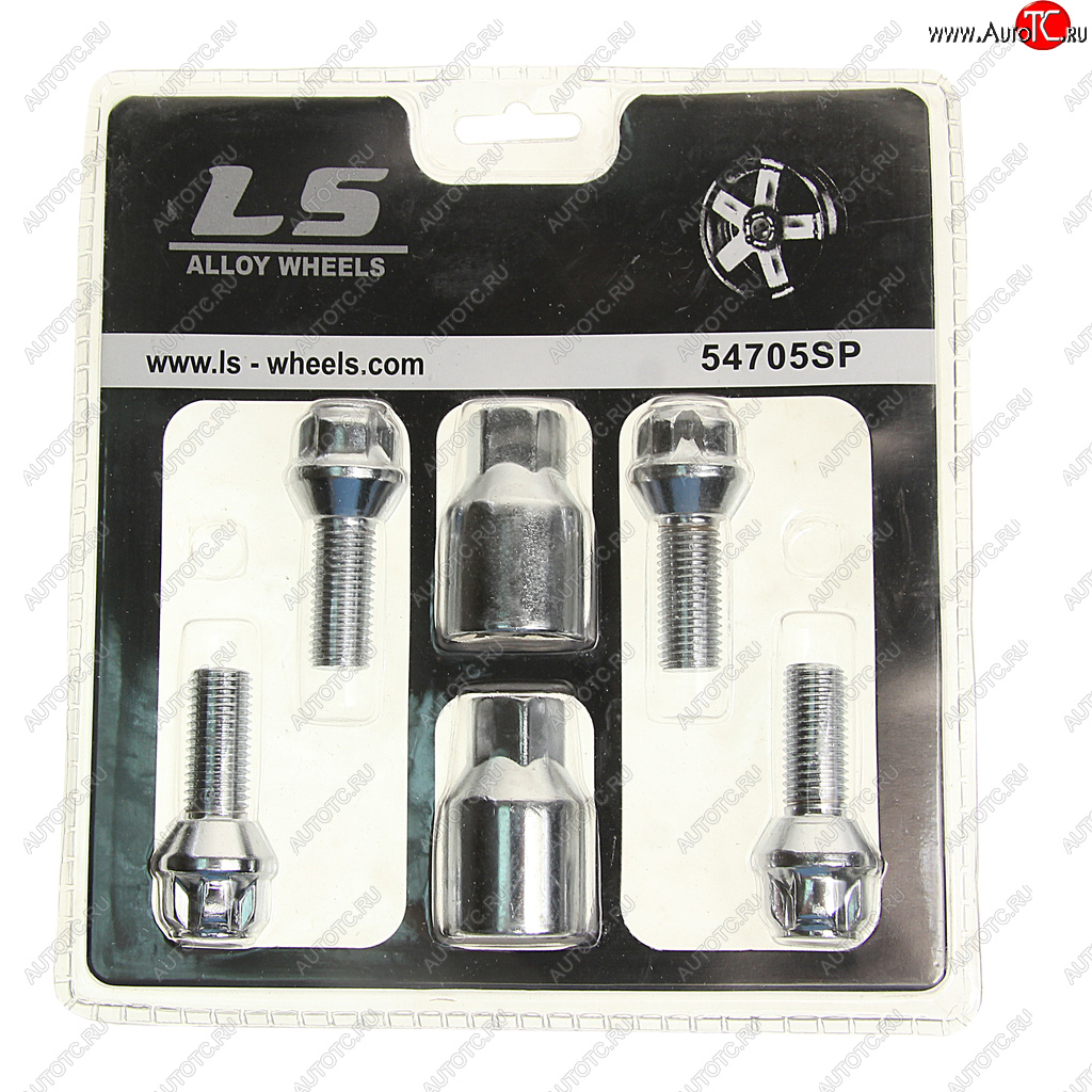 969 р. Болт колеса М12х1.5х27 секретки конус 2 ключа LS WHEELS LS WHEELS 54705sp  с доставкой в г. Пермь