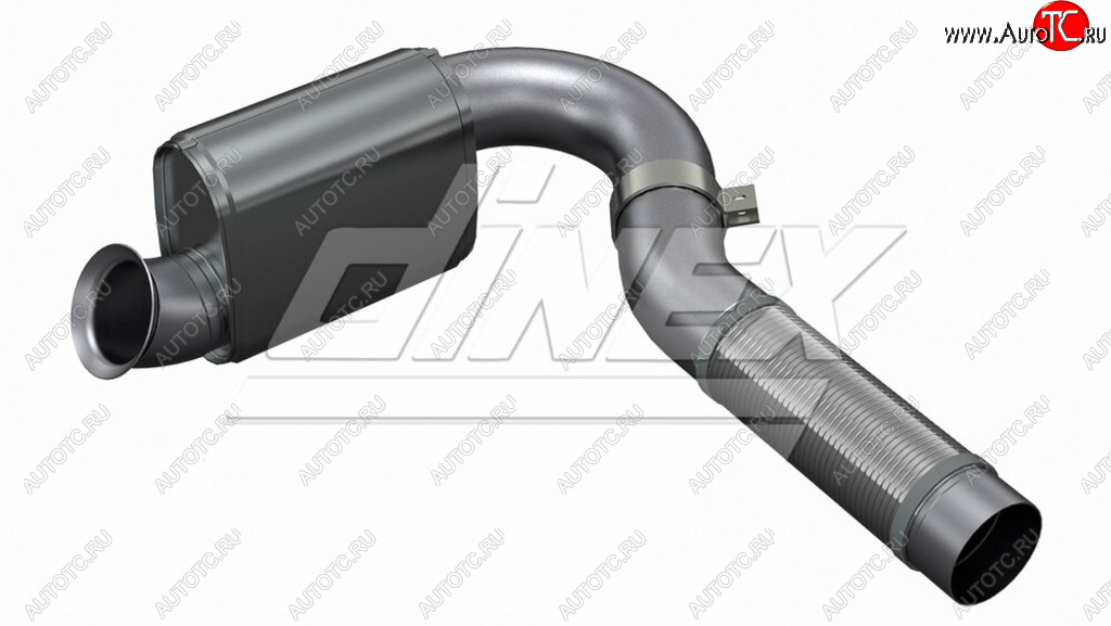 42 799 р. Труба выхлопная глушителя КАМАЗ-5490 MERCEDES с гофрой (нерж.1,5 мм) и резонатором E-line DINEX DINEX 5aa014 DINEX 5aa014  с доставкой в г. Пермь