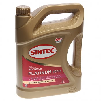 2 079 р. Масло моторное Platinum 7000 A5B5 5W30 синт.4л SINTEC SINTEC 600158  с доставкой в г. Пермь. Увеличить фотографию 1