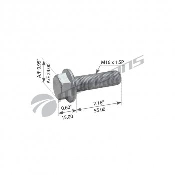 135 р. Болт SAF крепления суппорта (M16x1.5x55) MANSONS MANSONS 600.198  с доставкой в г. Пермь. Увеличить фотографию 1