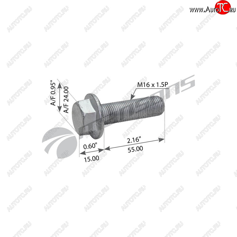 135 р. Болт SAF крепления суппорта (M16x1.5x55) MANSONS MANSONS 600.198  с доставкой в г. Пермь