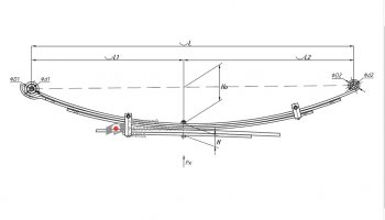 21 499 р. Рессора TOYOTA Hilux (04-15) (4WD) (Kun2526) задняя (5 листов) L=1300мм ЧМЗ SPRINGER ЧМЗ 600805ty-2912012-10  с доставкой в г. Пермь. Увеличить фотографию 3