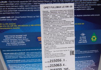 3 099 р. Масло моторное FULLMAX LE 5W30 синт.4л OPET OPET 601215063  с доставкой в г. Пермь. Увеличить фотографию 2