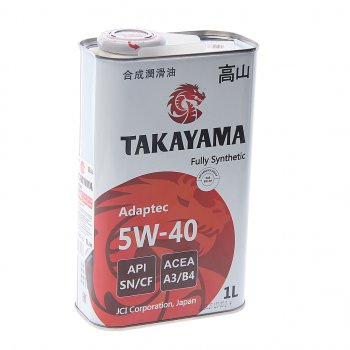 939 р. Масло моторное Adaptec SNCF 5W40 синт.1л TAKAYAMA TAKAYAMA 605586  с доставкой в г. Пермь. Увеличить фотографию 1