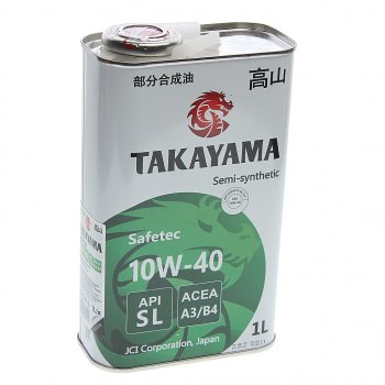 789 р. Масло моторное Safetec A3B4 10W40 псинт.1л TAKAYAMA TAKAYAMA 605590  с доставкой в г. Пермь. Увеличить фотографию 1